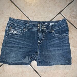 Vintage low rise Miss Me Jean Shorts